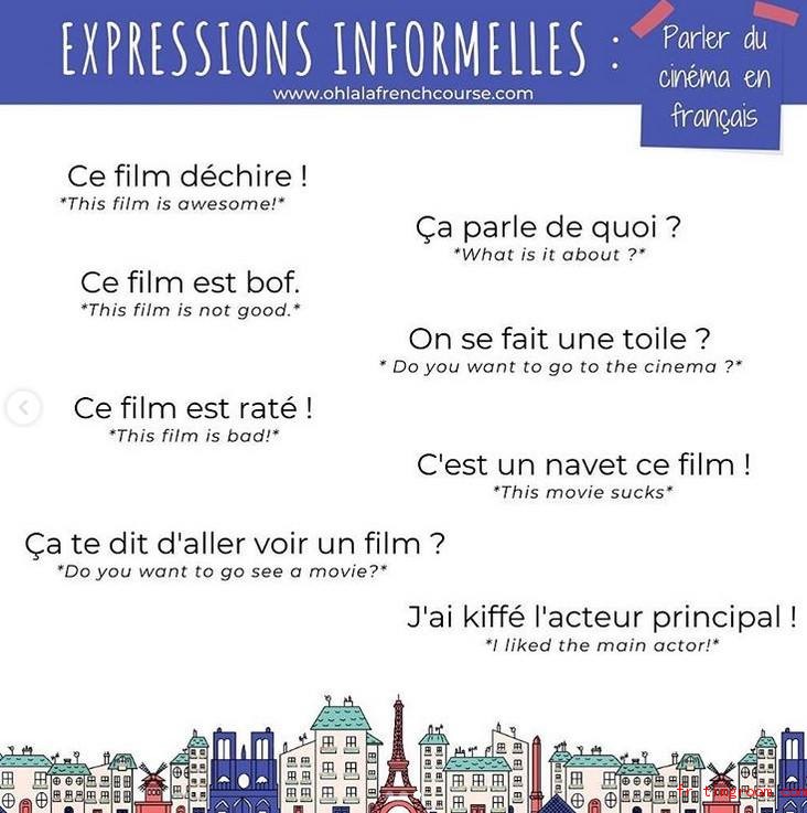 parler du cinéma en français-ex<em></em>pressions informelles