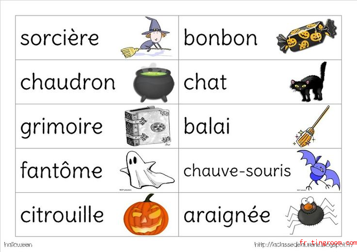 vocabulaire halloween francais