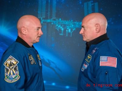  Mark und Scott Kelly sehen sich sehr ähnlich: Sie sind Zwillingsbrüder und beide Astronauten. Foto: Robert Markowitz/Nasa/dpa 