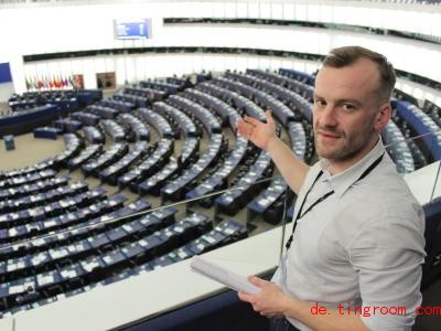  Philipp Bauer ist Mitarbeiter im EU-Parlament. Foto: Assata Frauhammer/dpa 