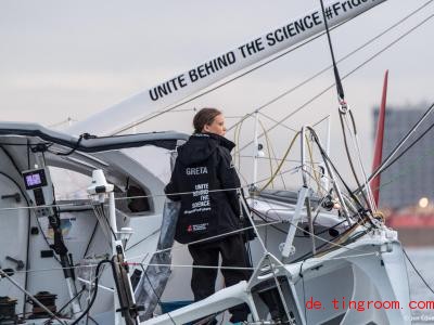  Zwei Wochen lang hatte Greta Thunberg keinen festen Boden unter den Füßen: Sie war auf einem Segelboot. Foto: Jen Edney/Team Malizia/dpa 