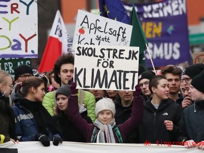  Greta Thunberg war am Freitag auch bei der Demo in Hamburg dabei. Foto: Christian Charisius/dpa 