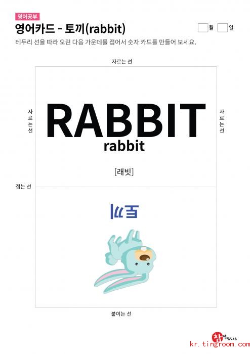 看图学韩语之韩英双语词汇【动物类rabbit】