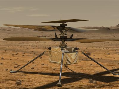  Leicht und wendig ist dieser kleine Hubschrauber, der den Mars erkunden soll. Foto: Jpl-Caltech/NASA/ZUMA Wire/dpa 