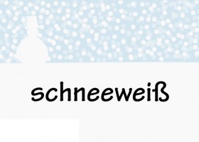德语颜色词汇：schneeweiß