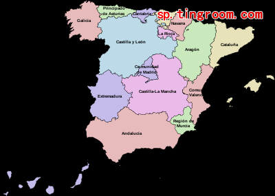 西班牙一共有17个自治区