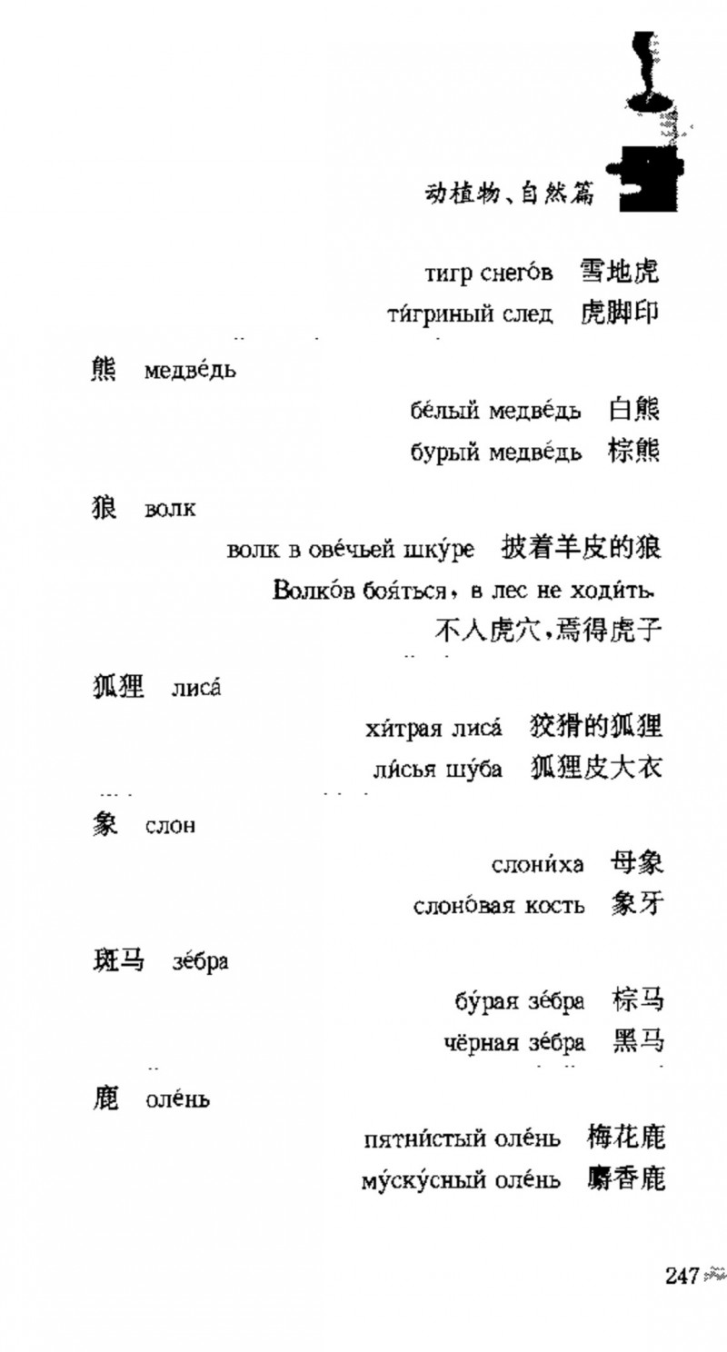 赵雪 初学俄语会话必备词汇3000个 3000 самых необходимых слов русского языка (张如奎， Чжан Жукуэй, Чжао Сюэ.) (Z-Library)_Page263