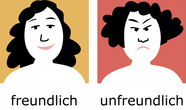 德語反義詞freundlich–unfreundlich