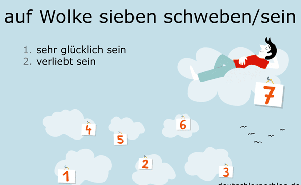 Auf Wolke Sieben Schweben Englisch 德语谚语：auf Wolke sieben schweben_德语谚语_德语词汇_德语_学习网