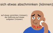 德语谚语：sich etwas abschminken